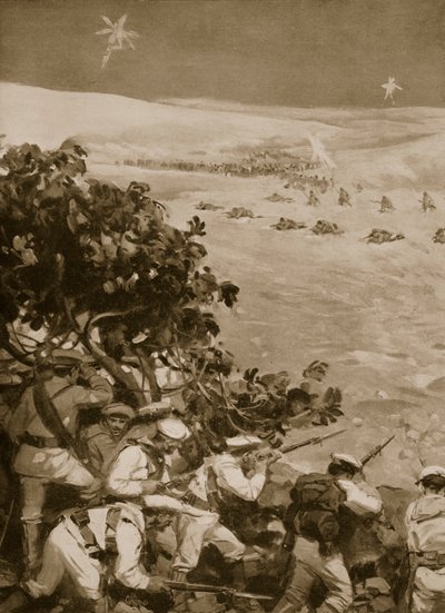 Une rencontre entre avant-postes italiens et turcs : guerre italo-turque - Cyrus Cuneo
